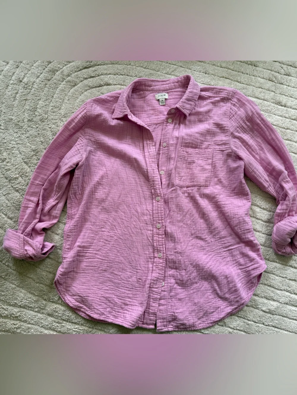 J Crew Gauze Button Down Size M